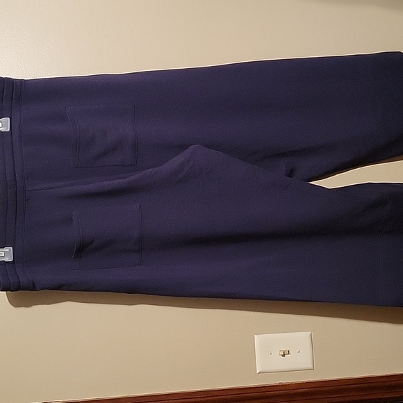 Quince NAVY Super Soft Fleece Wide Leg Pants Navy - Picture 9 of 10